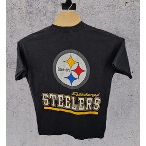 Vintage Pittsburgh Steelers Salem NFL 1995 Shirt Size Large Faded Black Football